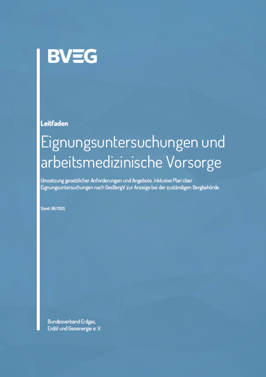 BVEG Leitfaden Eignungsuntersuchungen und arbeitsmedizinische Vorsorge