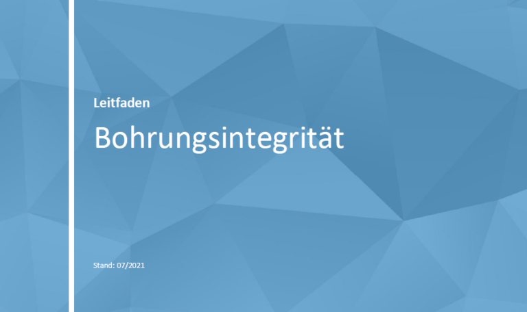 Der neue BVEG Leitfaden Bohrungsintegrität