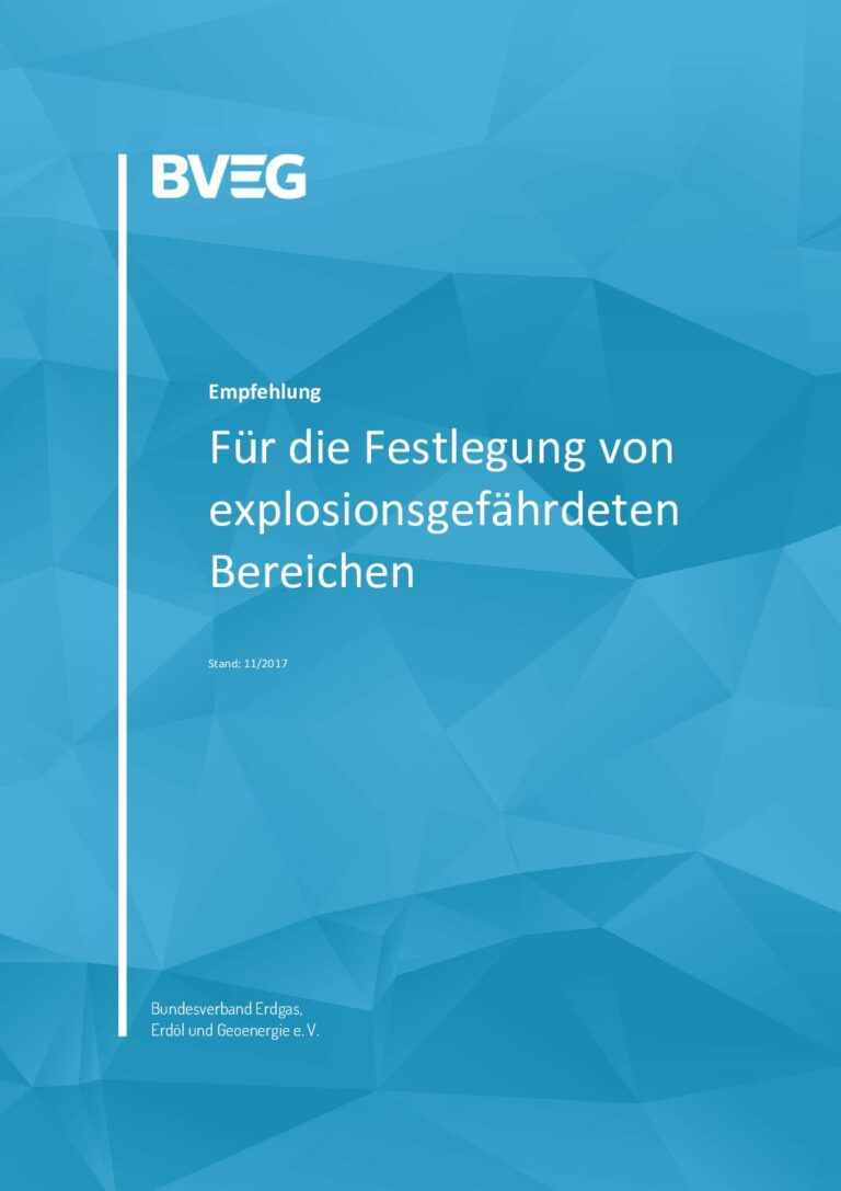 BVEG Empfehlung Festlegung von explosionsgefährdeten Bereichen