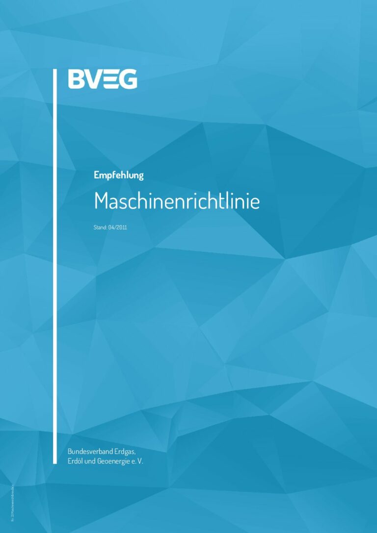 BVEG Empfehlung Maschinenrichtlinie