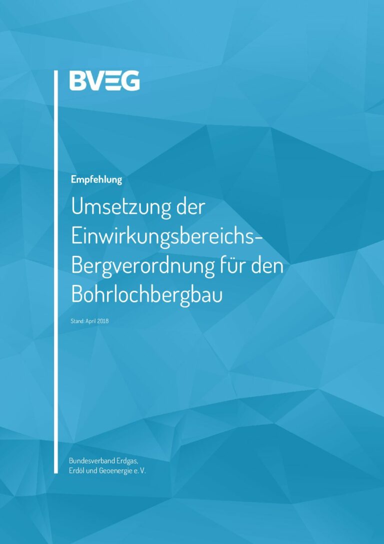 BVEG Empfehlung Umsetzung Einwirkungsbereichs Bergverordnung