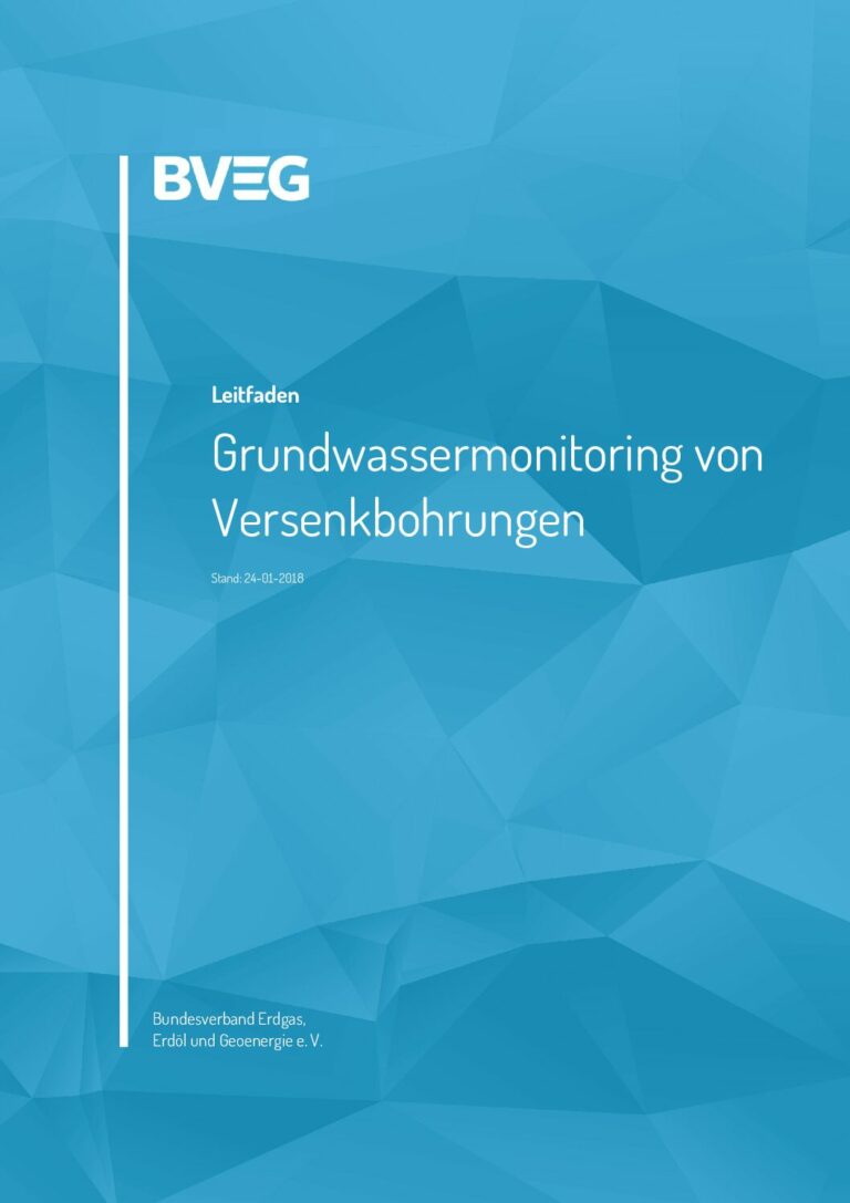 BVEG Leitfaden Grundwassermonitoring von Versenkbohrungen