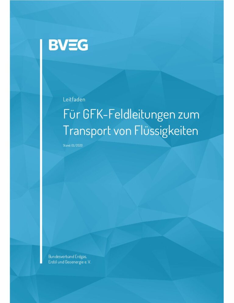 BVEG Leitfaden für GFK-Feldleitungen zum Transport von Flüssigkeiten