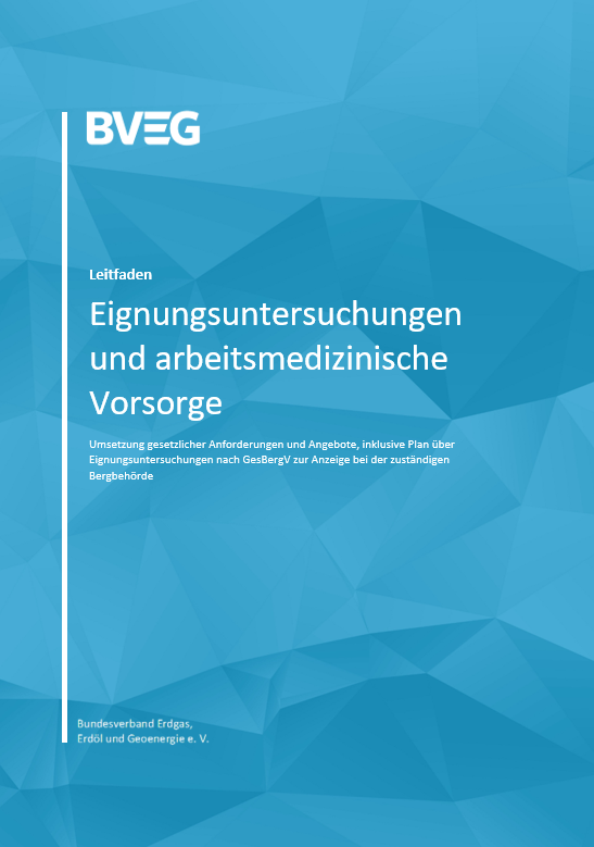 BVEG Leitfaden Eignungsuntersuchungen und arbeitsmedizinische Vorsorge